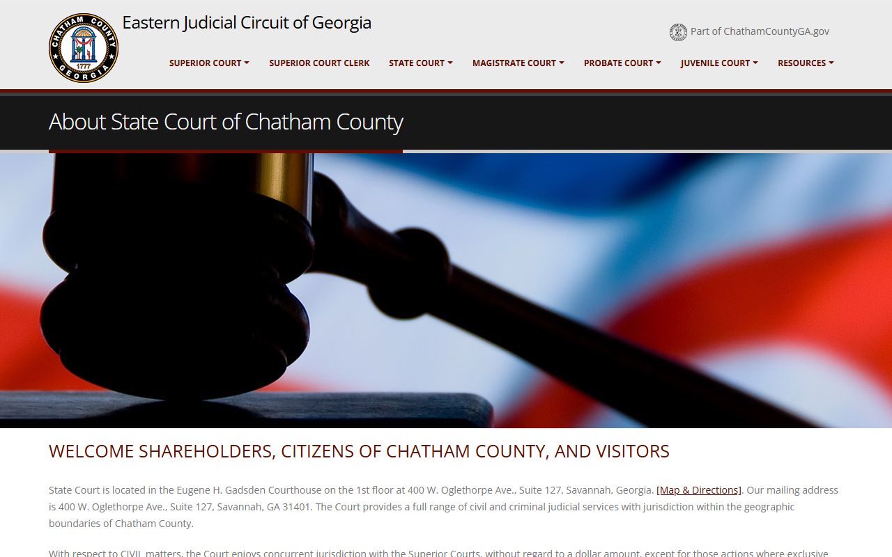 Chatham County court records State Court overview