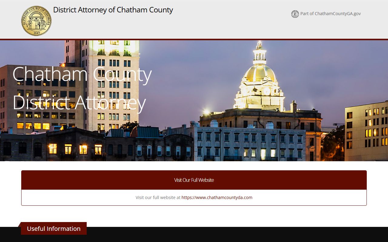 Chatham County Superior Court District Attorney official page