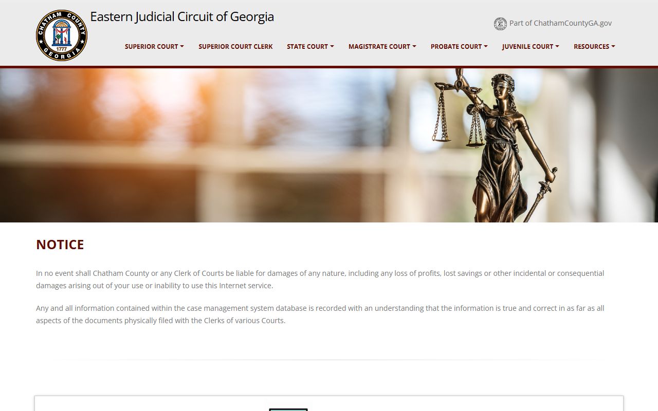 Chatham County Court records court system home page