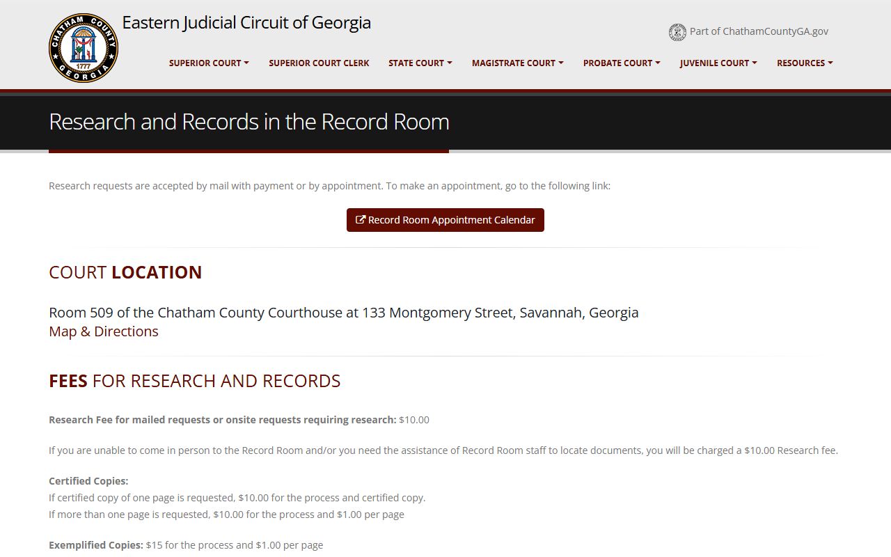 Chatham County probate records Probate Record Room information